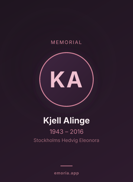 Memorial portrait of Kjell Alinge
