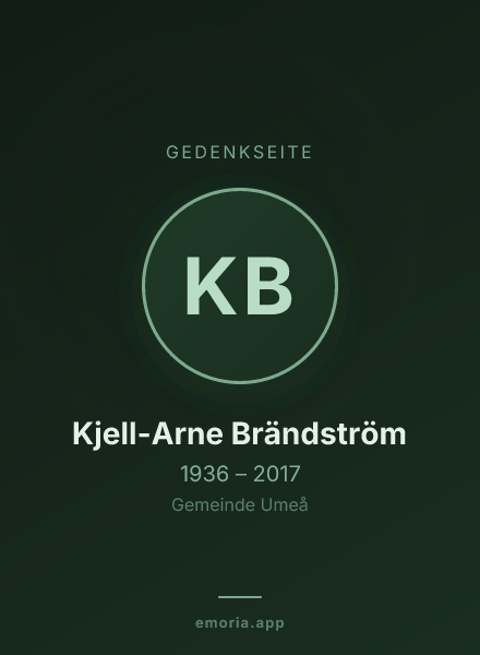 Gedenkportrait von Kjell-Arne Brändström