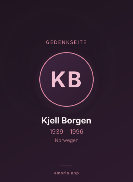 Gedenkportrait von Kjell Borgen