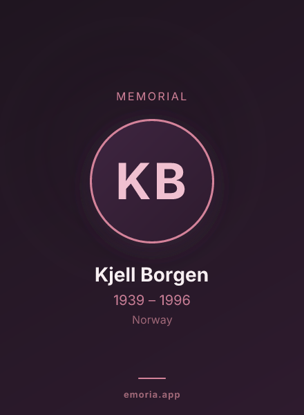 Memorial portrait of Kjell Borgen
