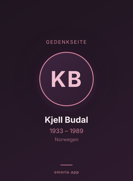 Gedenkportrait von Kjell Budal