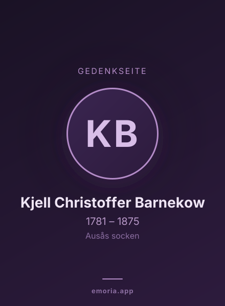 Gedenkportrait von Kjell Christoffer Barnekow