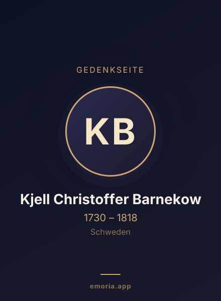 Gedenkportrait von Kjell Christoffer Barnekow