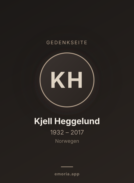 Gedenkportrait von Kjell Heggelund