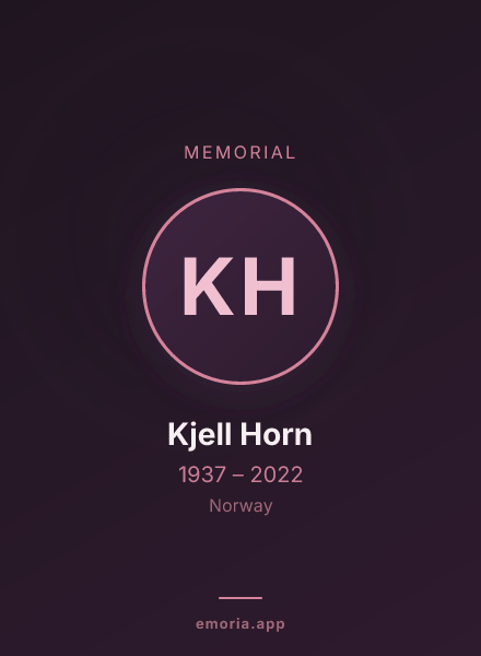 Memorial portrait of Kjell Horn
