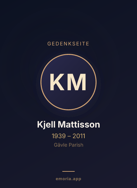 Gedenkportrait von Kjell Mattisson