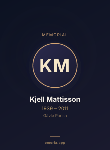 Memorial portrait of Kjell Mattisson