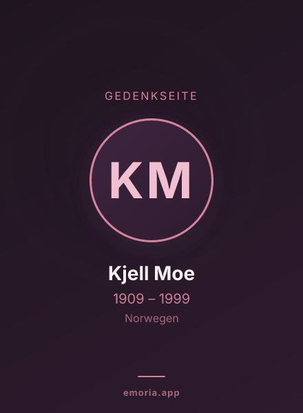 Gedenkportrait von Kjell Moe