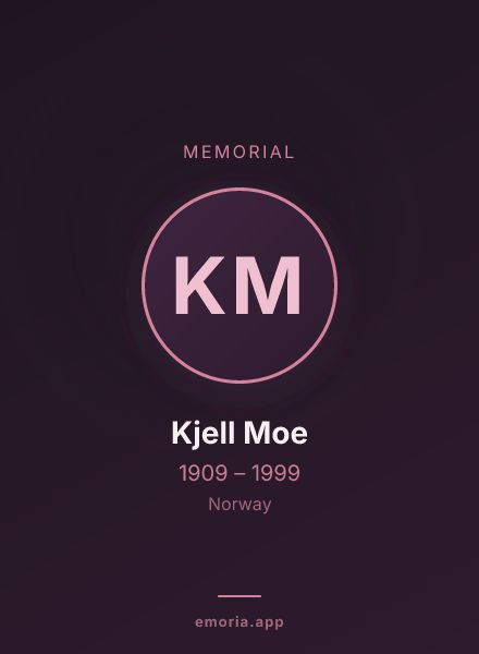 Memorial portrait of Kjell Moe
