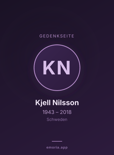 Gedenkportrait von Kjell Nilsson