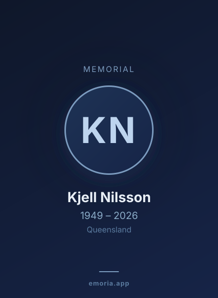 Memorial portrait of Kjell Nilsson