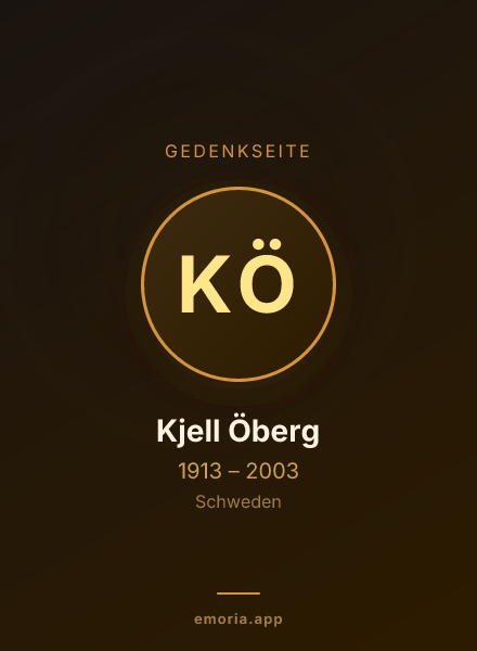 Gedenkportrait von Kjell Öberg