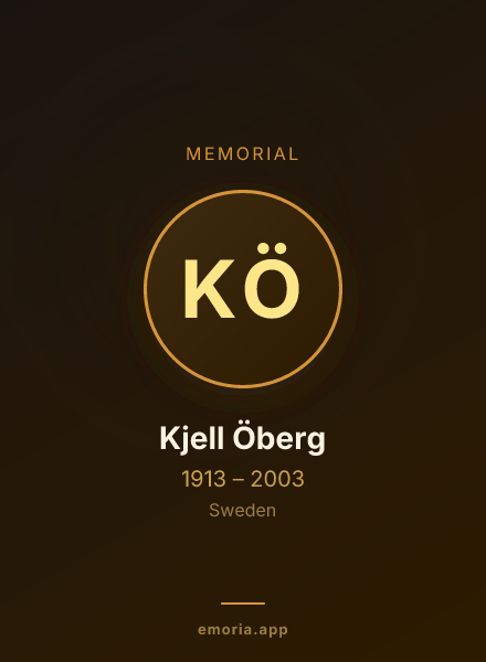 Memorial portrait of Kjell Öberg
