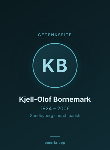 Gedenkportrait von Kjell-Olof Bornemark