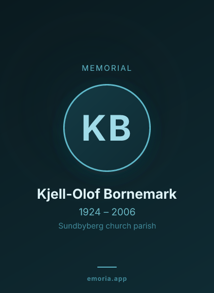 Memorial portrait of Kjell-Olof Bornemark