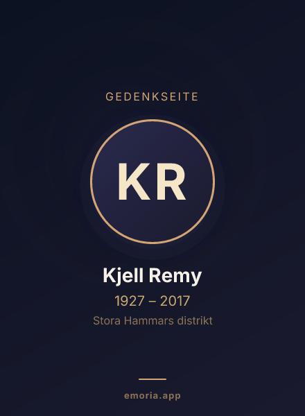 Gedenkportrait von Kjell Remy