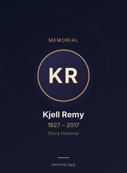 Memorial portrait of Kjell Remy