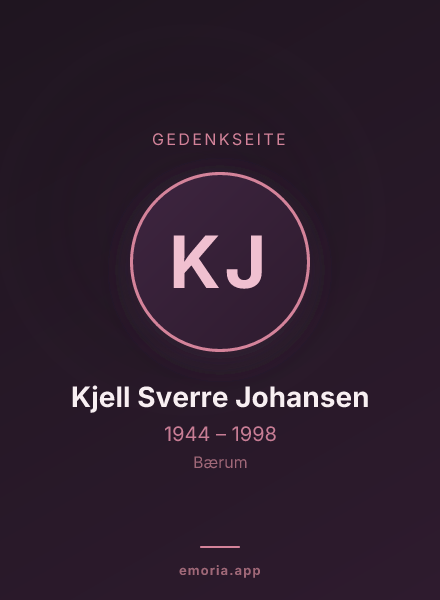 Gedenkportrait von Kjell Sverre Johansen