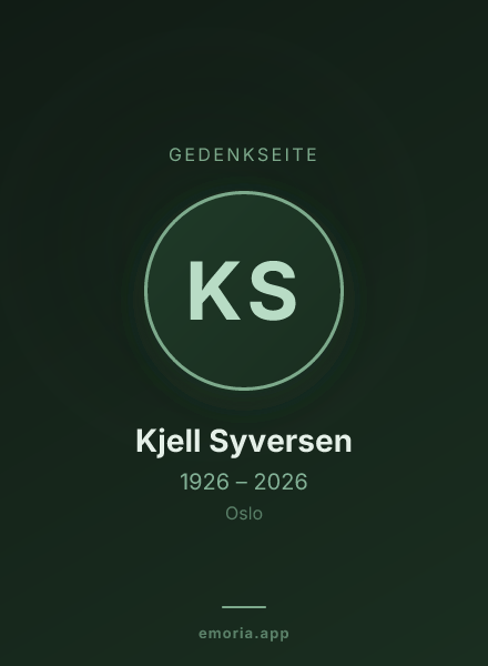 Gedenkportrait von Kjell Syversen