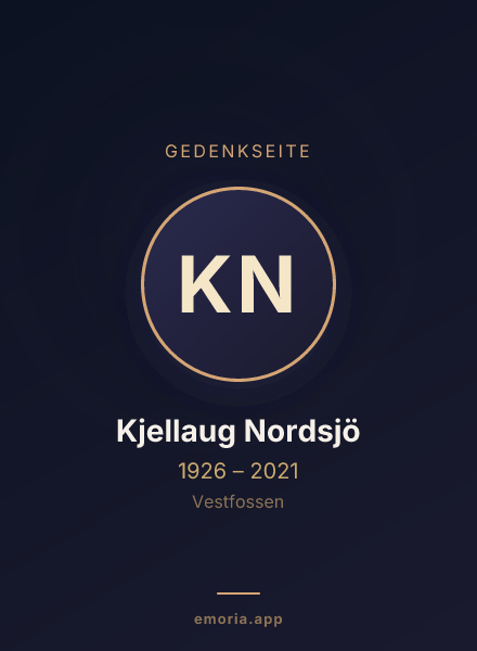 Gedenkportrait von Kjellaug Nordsjö