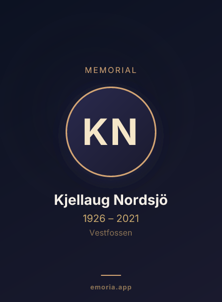 Memorial portrait of Kjellaug Nordsjö