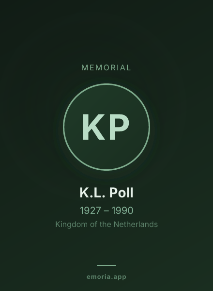 Memorial portrait of K.L. Poll