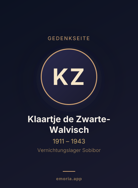 Gedenkportrait von Klaartje de Zwarte-Walvisch