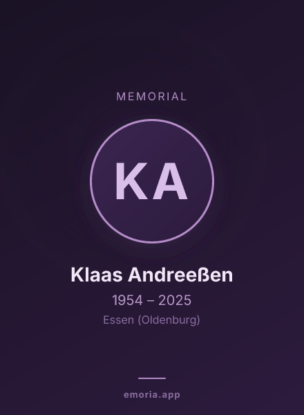 Memorial portrait of Klaas Andreeßen