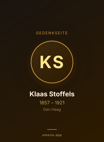 Gedenkportrait von Klaas Stoffels
