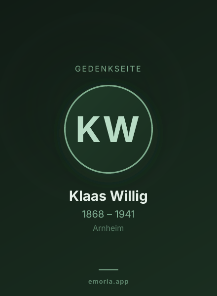 Gedenkportrait von Klaas Willig