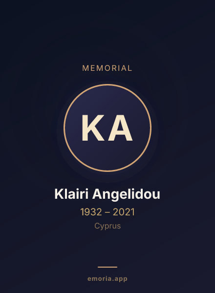 Memorial portrait of Klairi Angelidou