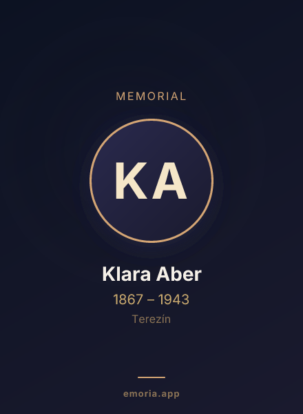 Memorial portrait of Klara Aber