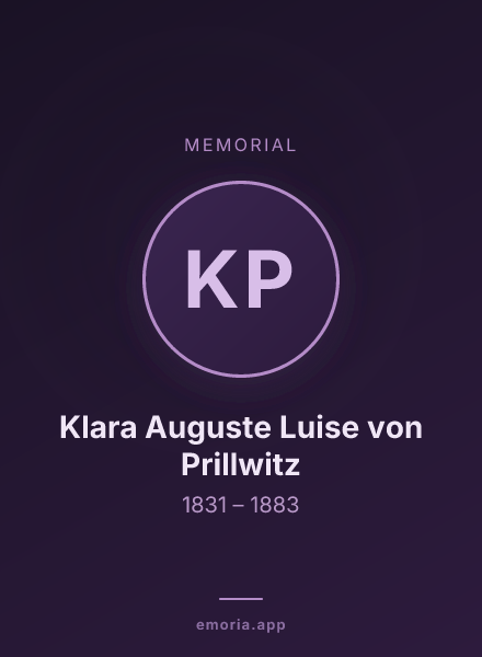 Memorial portrait of Klara Auguste Luise von Prillwitz