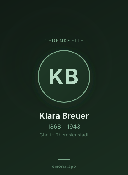 Gedenkportrait von Klara Breuer