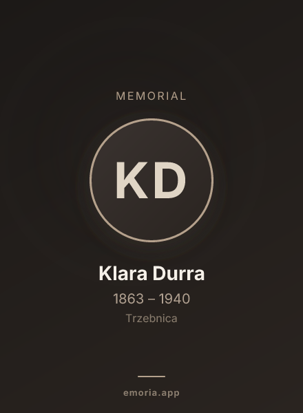 Memorial portrait of Klara Durra