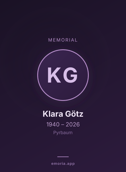 Memorial portrait of Klara Götz