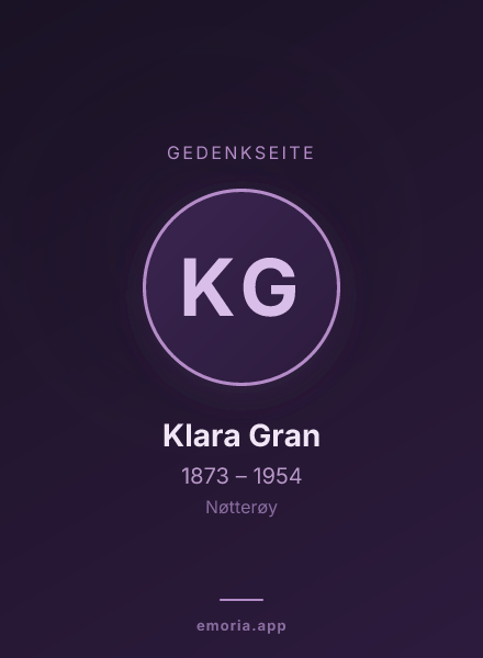 Gedenkportrait von Klara Gran