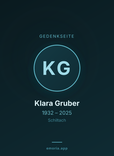 Gedenkportrait von Klara Gruber
