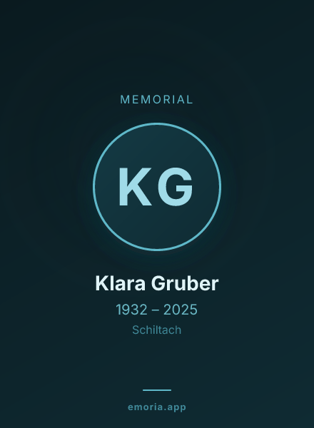 Memorial portrait of Klara Gruber