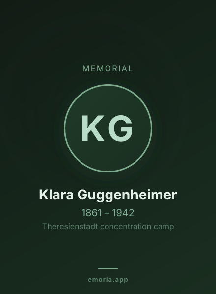 Memorial portrait of Klara Guggenheimer