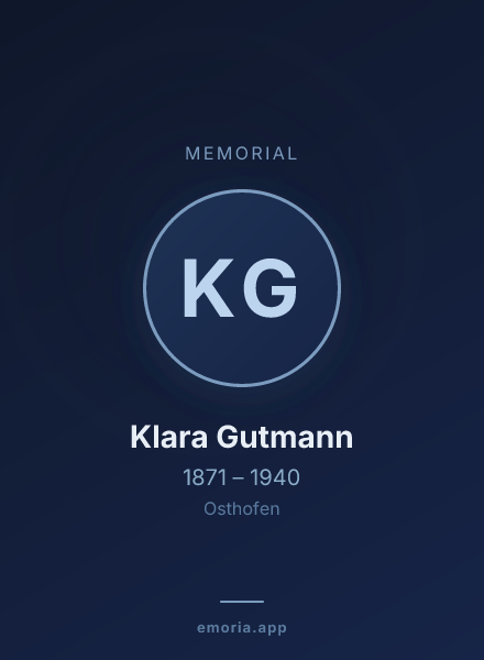 Memorial portrait of Klara Gutmann