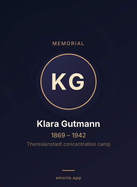 Memorial portrait of Klara Gutmann
