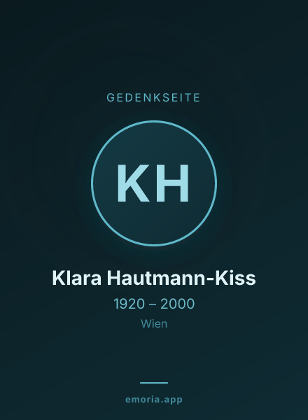 Gedenkportrait von Klara Hautmann-Kiss