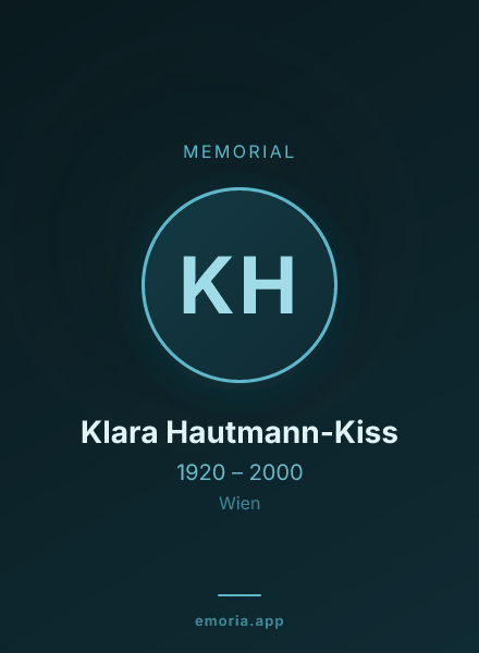 Memorial portrait of Klara Hautmann-Kiss