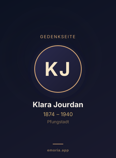 Gedenkportrait von Klara Jourdan