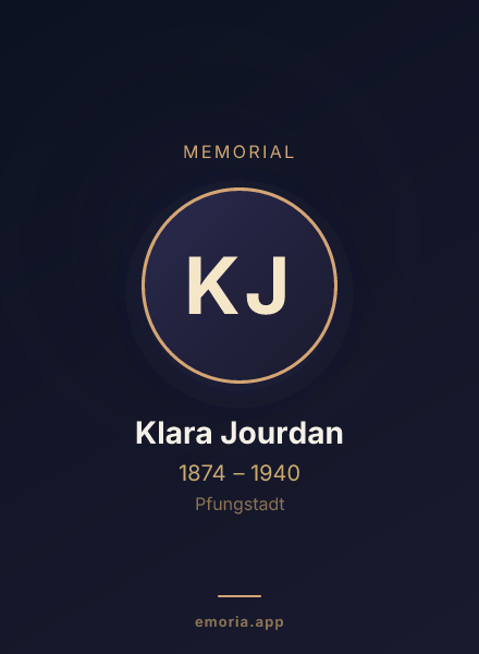 Memorial portrait of Klara Jourdan