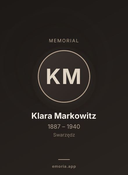 Memorial portrait of Klara Markowitz