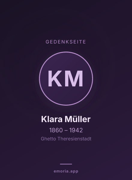 Gedenkportrait von Klara Müller