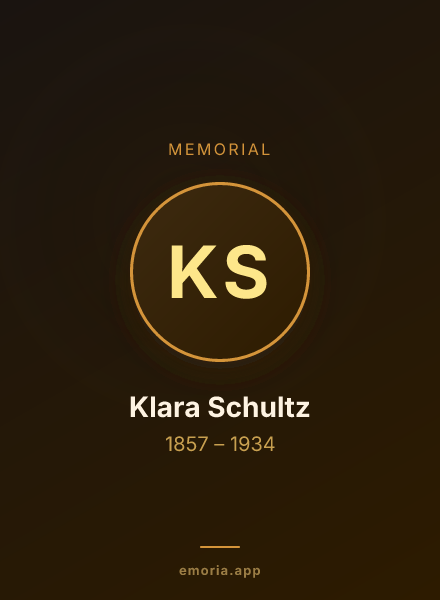 Memorial portrait of Klara Schultz