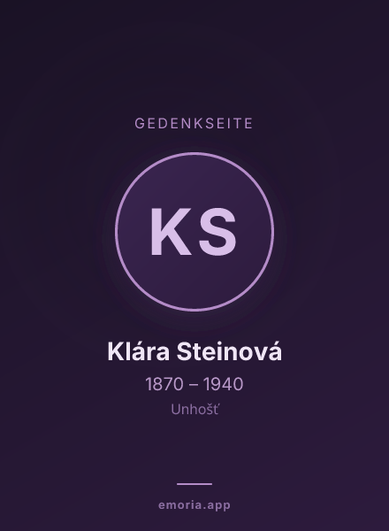 Gedenkportrait von Klára Steinová